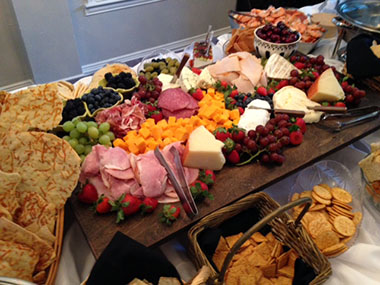 meat and cheese grazing station