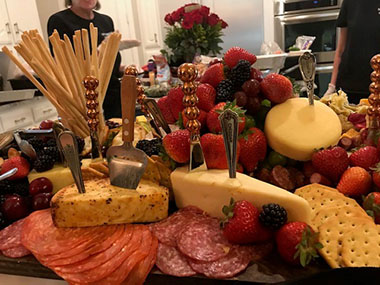 meat and cheese display