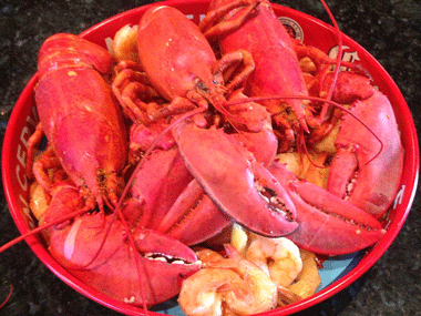 We prepare fresh lobster, shrimp and crawfish boils